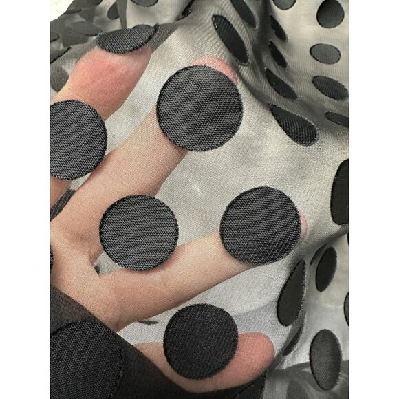 White House Black Market WHBM Dress Women 4 Overlay Polka Dot Sheer Coquette - Picture 5 of 11